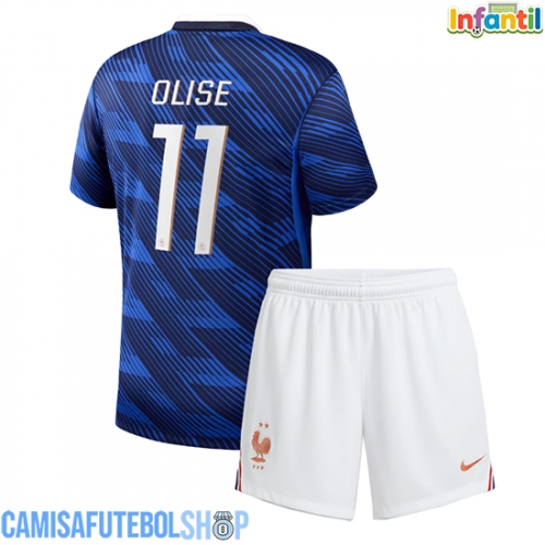 Camisa de time de futebol França Michael Olise #11 Replicas 1º Equipamento Infantil Mundo 2026 Manga Curta (+ Calças curtas)